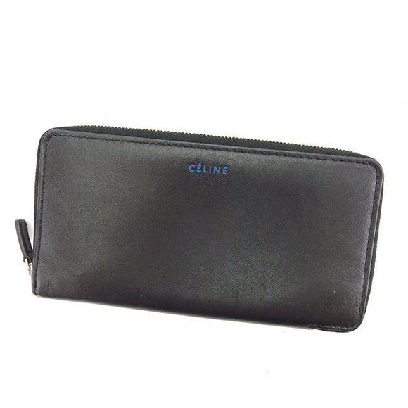 Celine leather long Black Wallet - Picture 1 of 6